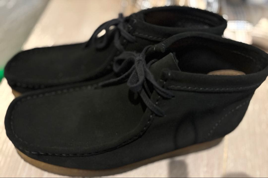 Clarks クラークス スエードブラックスニーカー UK9G ワラビー