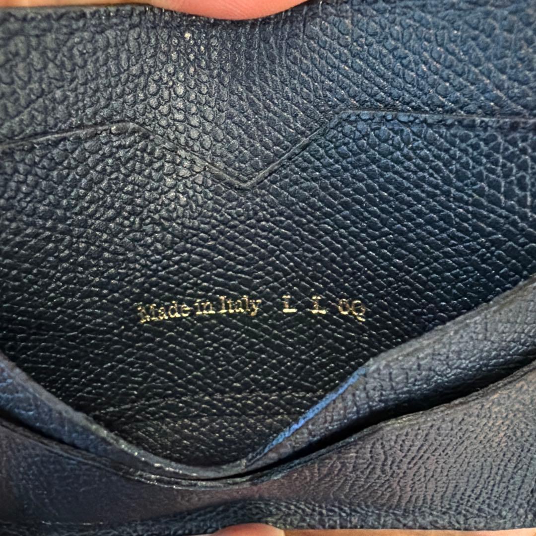 Valestra 二つ折り財布　マネークリップ　ネイビー