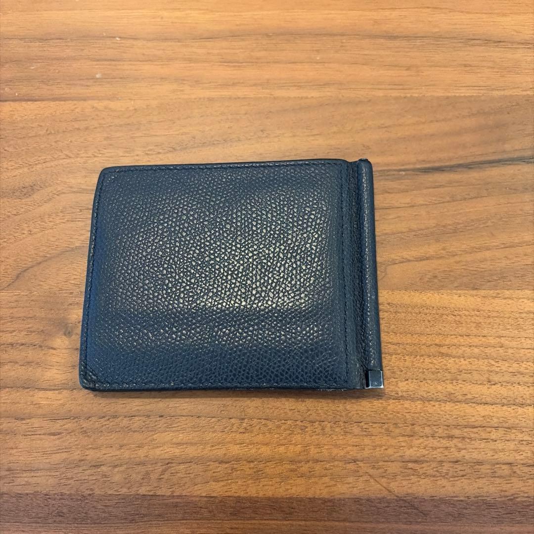 Valestra 二つ折り財布　マネークリップ　ネイビー