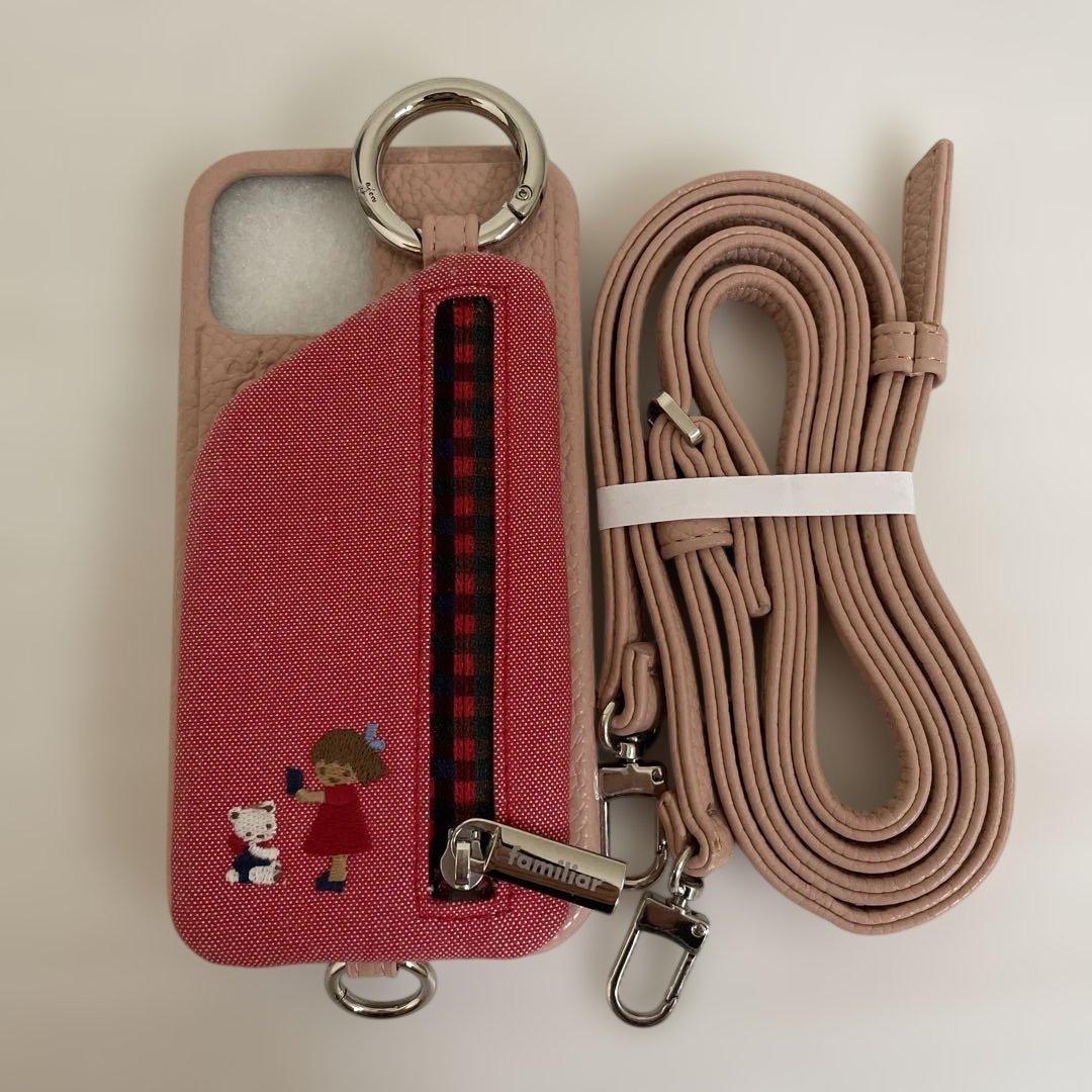 ajew×familiar iPhone12.12pro用ケース ピンク