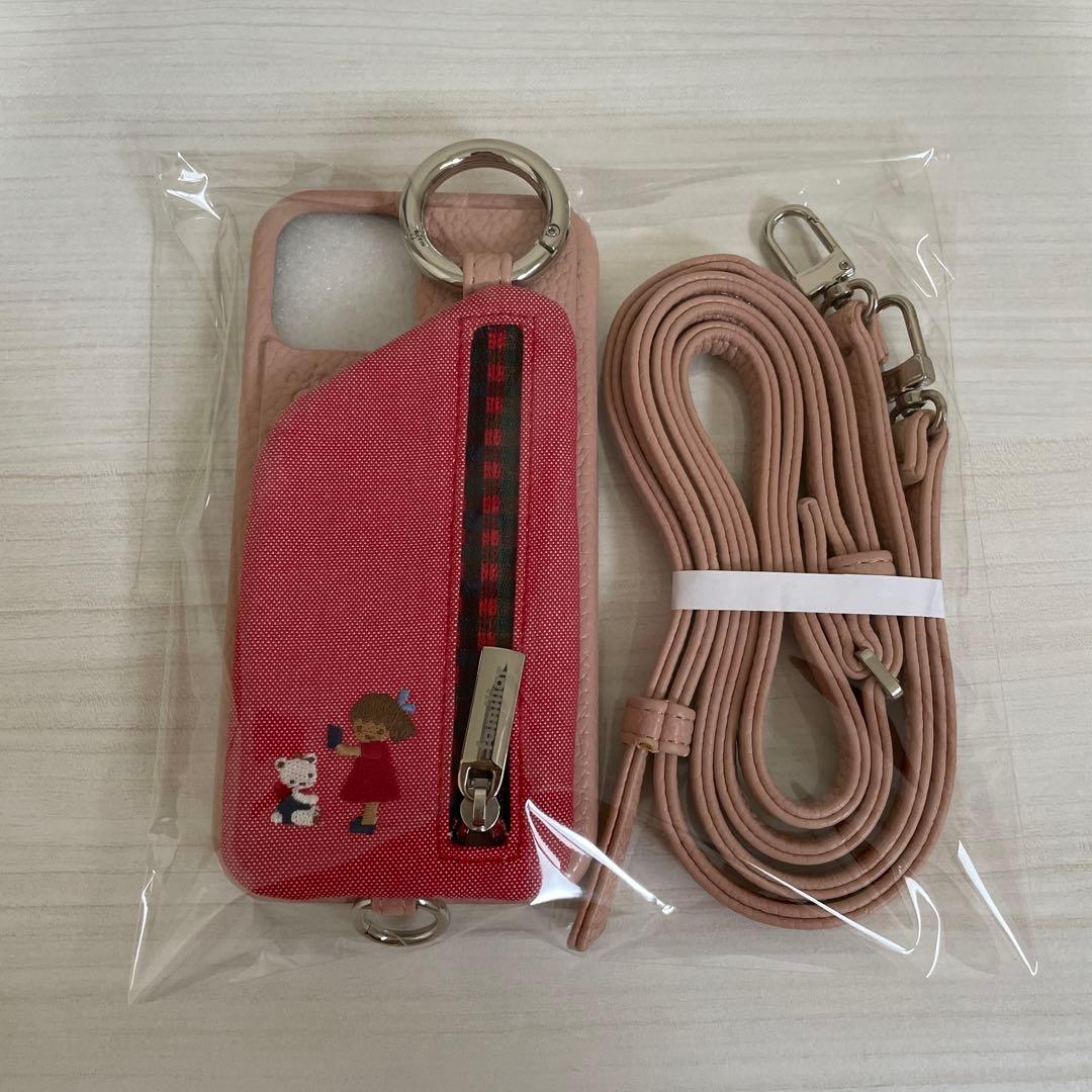 ajew×familiar iPhone12.12pro用ケース ピンク