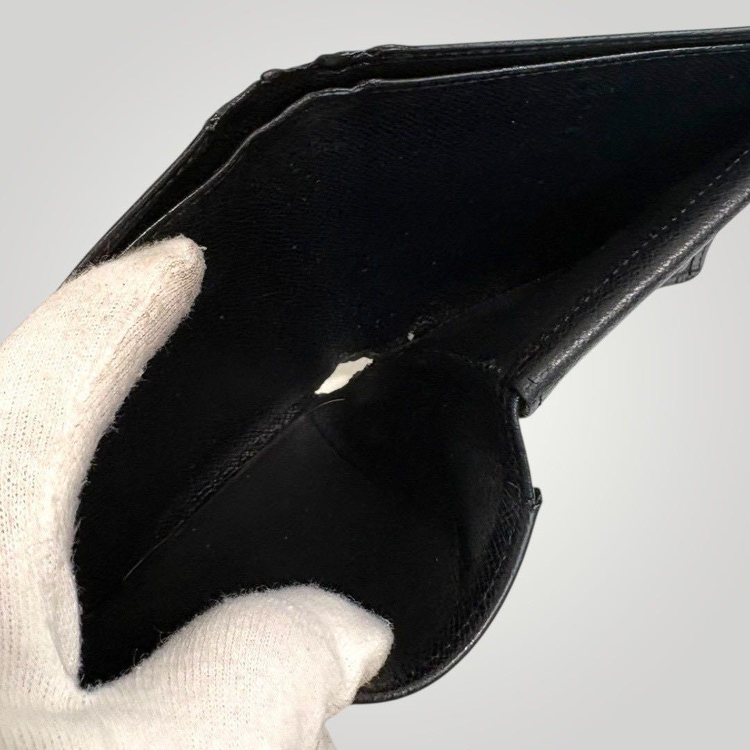 ルイヴィトン ポルトフォイユマルコ　エピ　黒　二つ折り財布