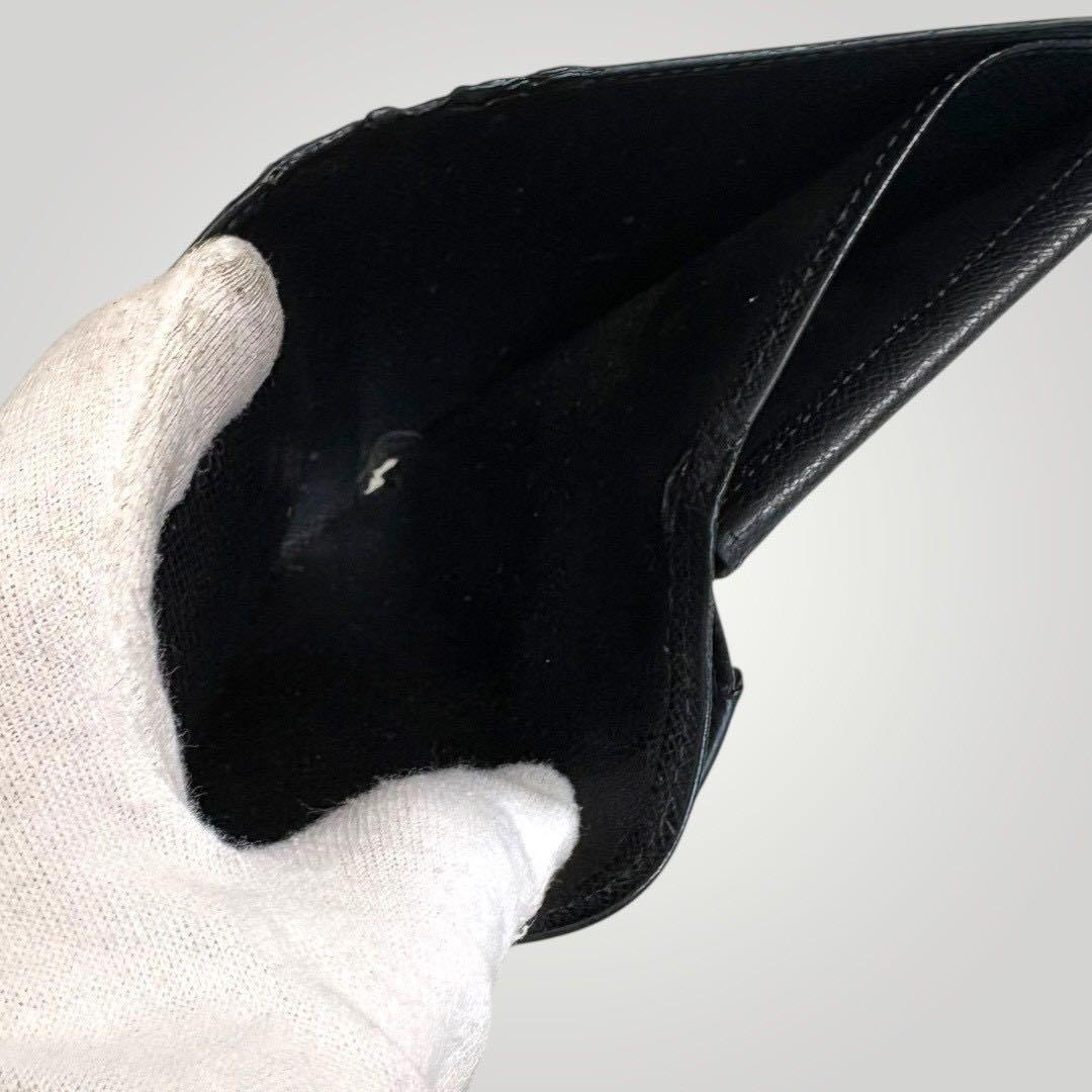 ルイヴィトン ポルトフォイユマルコ　エピ　黒　二つ折り財布