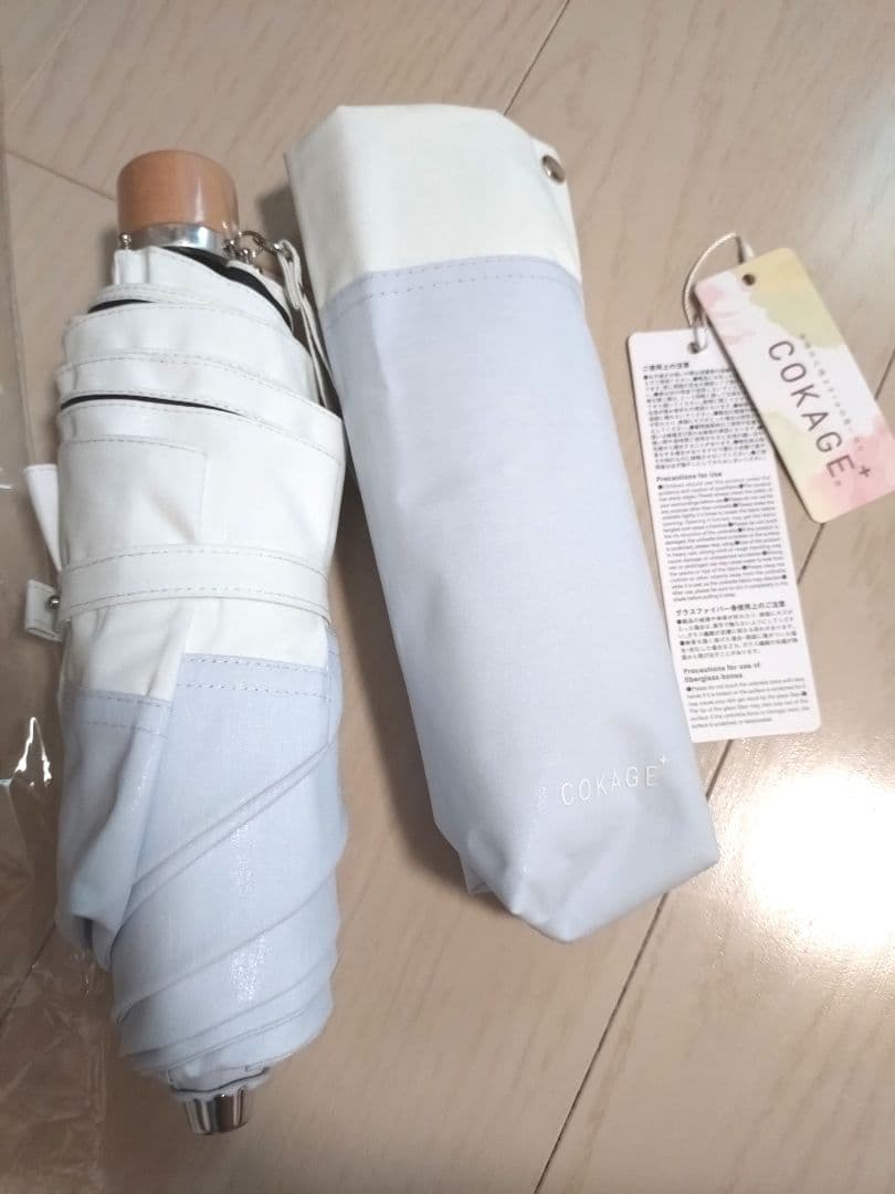 COKAGE+ 折りたたみ日傘 3段 50cm パウダーブルー