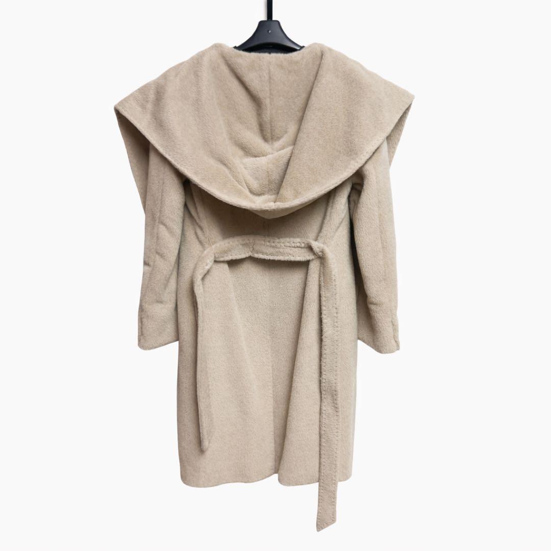 極美品　最高級 白タグ マックスマーラ アルパカ フーデットコート