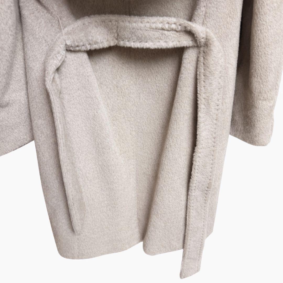 極美品　最高級 白タグ マックスマーラ アルパカ フーデットコート