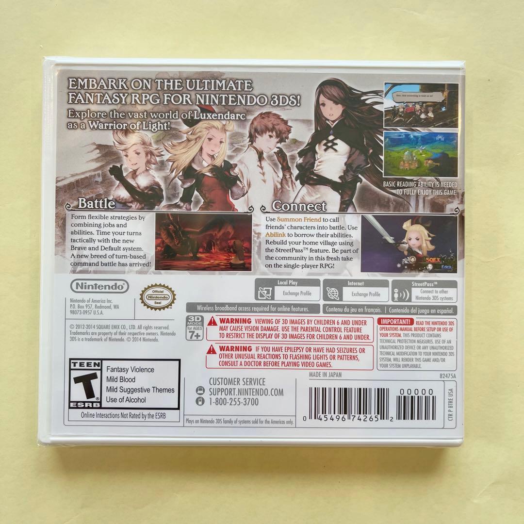新品 未使用 3DS BRAVELY DEFAULT 北米版