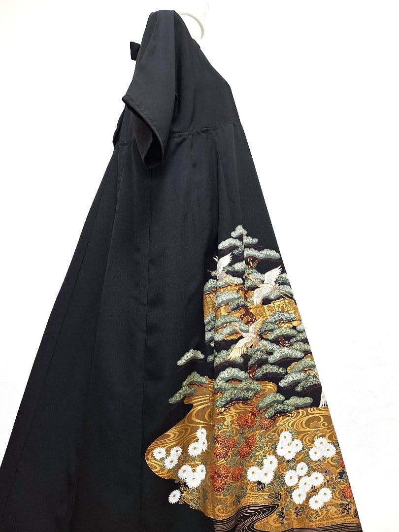 着物リメイクワンピース3654