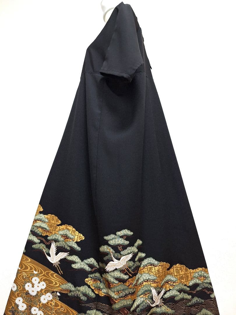 着物リメイクワンピース3654