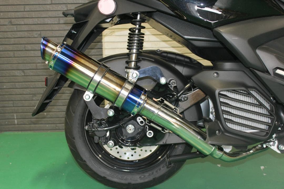 グリファス シグナス ステンレス マフラー ブルー ヤマハ