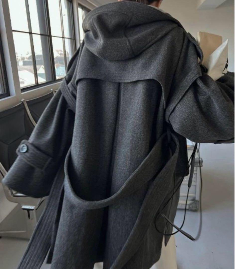 ウィルフリー willfully ポンチョコート　グレー