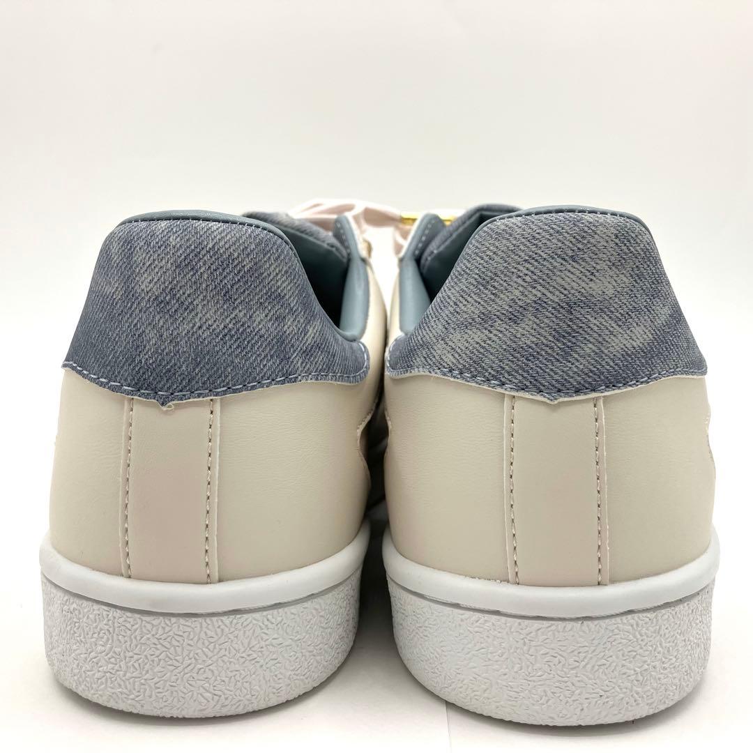 【現行品】　プラスダイアナ　スニーカー　25.5cm ビジュー　パンチング