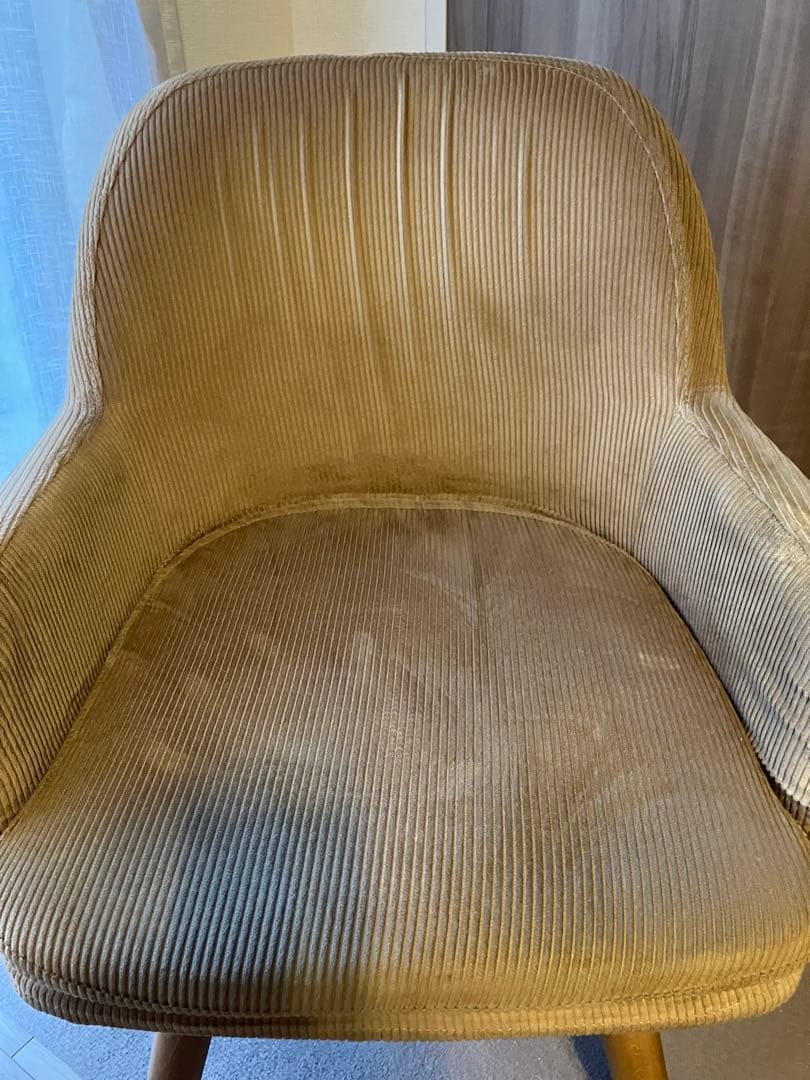 unico PIIVO（ピーヴォ）ベージュ コーデュロイ アームチェア