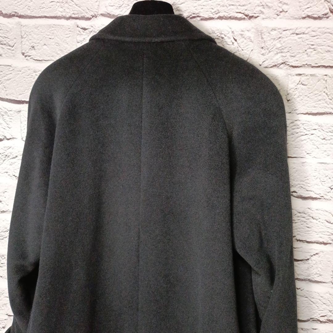 美品■Burberrys カシミヤ100% ダブル チェスターコート ブラック