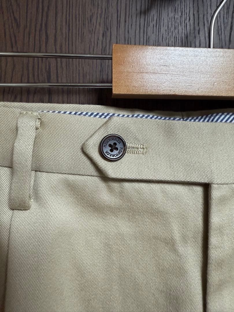 ウエスト91新品！NEWYORKER！秋冬チノパン！定番ベージュ！ニューヨーカー