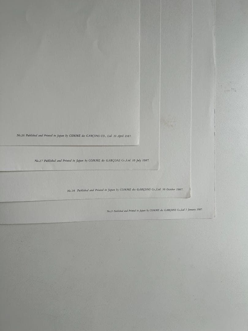 貴重 1980's コムデギャルソンオム カタログ含む 5冊 セット 川久保玲