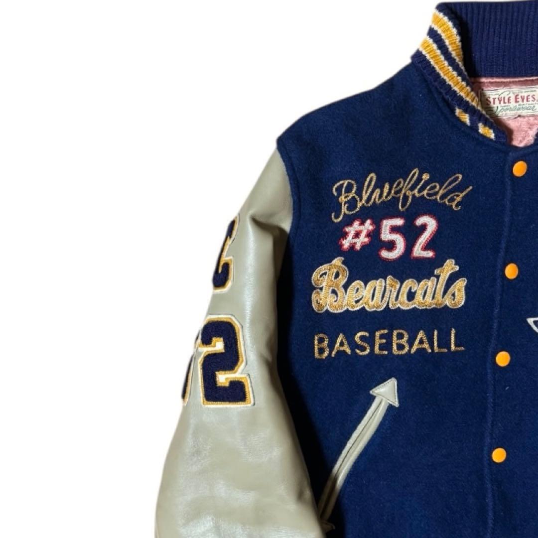 東洋 STYLE EYES フルデコ 袖革 スタジャン 40 アワードジャケット