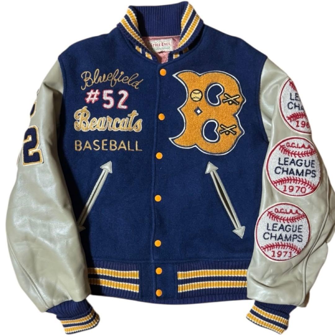 東洋 STYLE EYES フルデコ 袖革 スタジャン 40 アワードジャケット