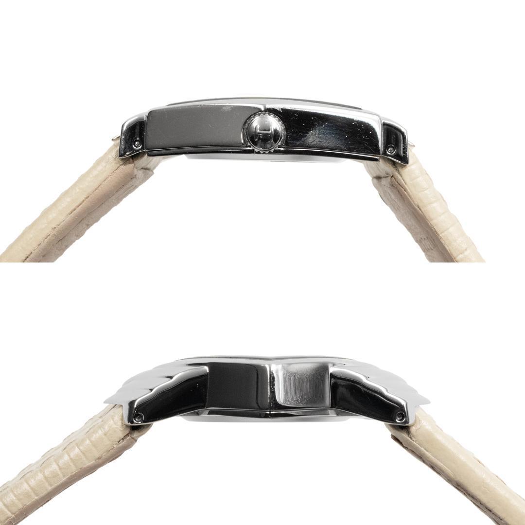 ハミルトン 腕時計 レディース ベンチュラ 白蝶貝 盾形 三角形 ロゴ 革ベルト