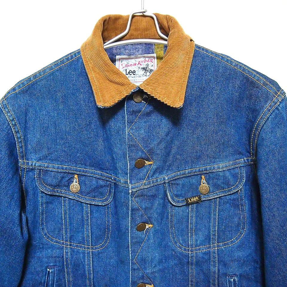 70s80s★USA製　Lee STORM RIDER　縦縞　デニムジャケット