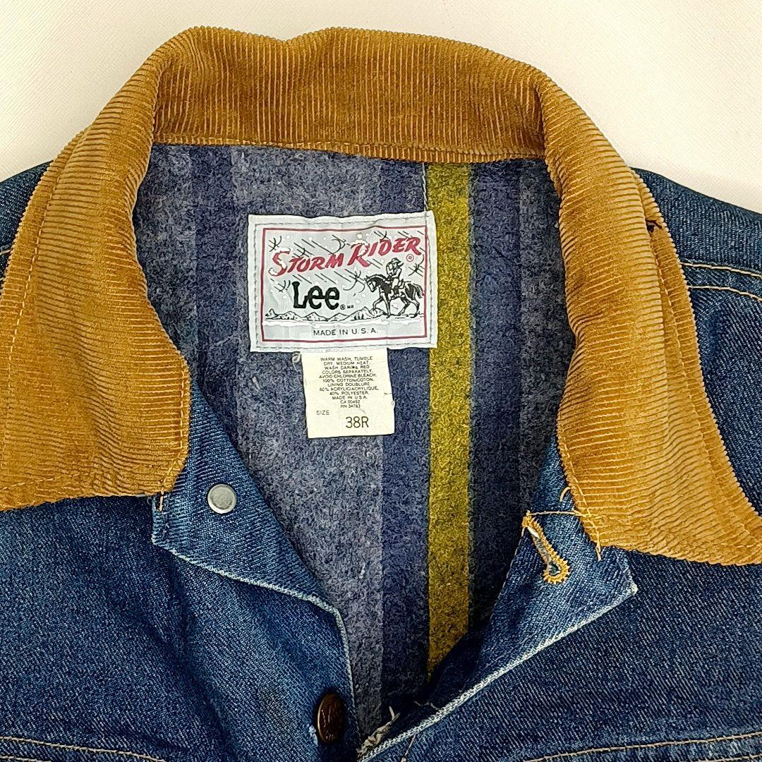 70s80s★USA製　Lee STORM RIDER　縦縞　デニムジャケット