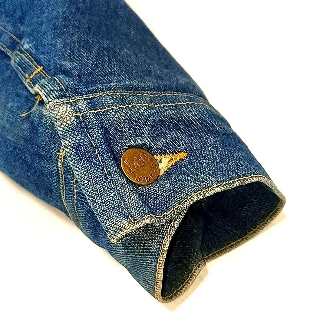 70s80s★USA製　Lee STORM RIDER　縦縞　デニムジャケット