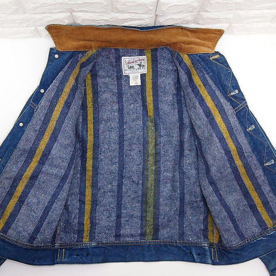 70s80s★USA製　Lee STORM RIDER　縦縞　デニムジャケット