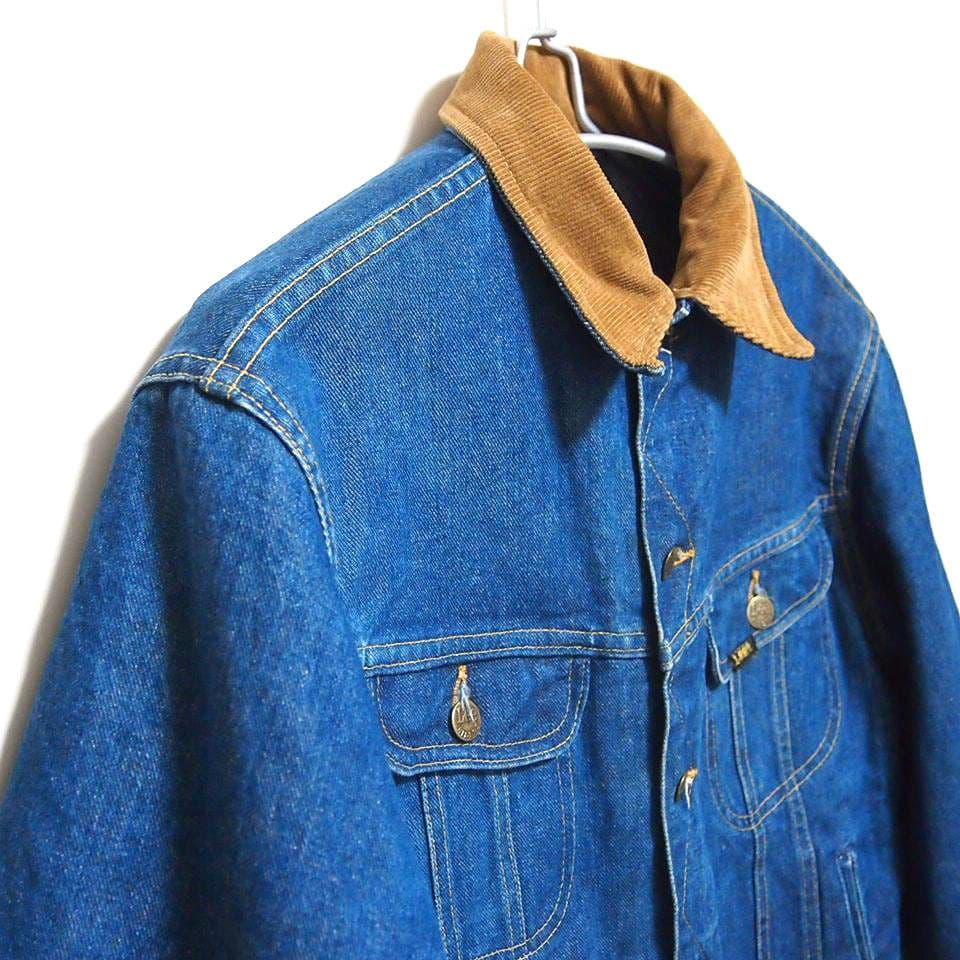 70s80s★USA製　Lee STORM RIDER　縦縞　デニムジャケット