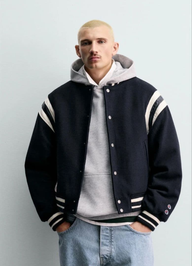 ZARA × Champion スタジャン