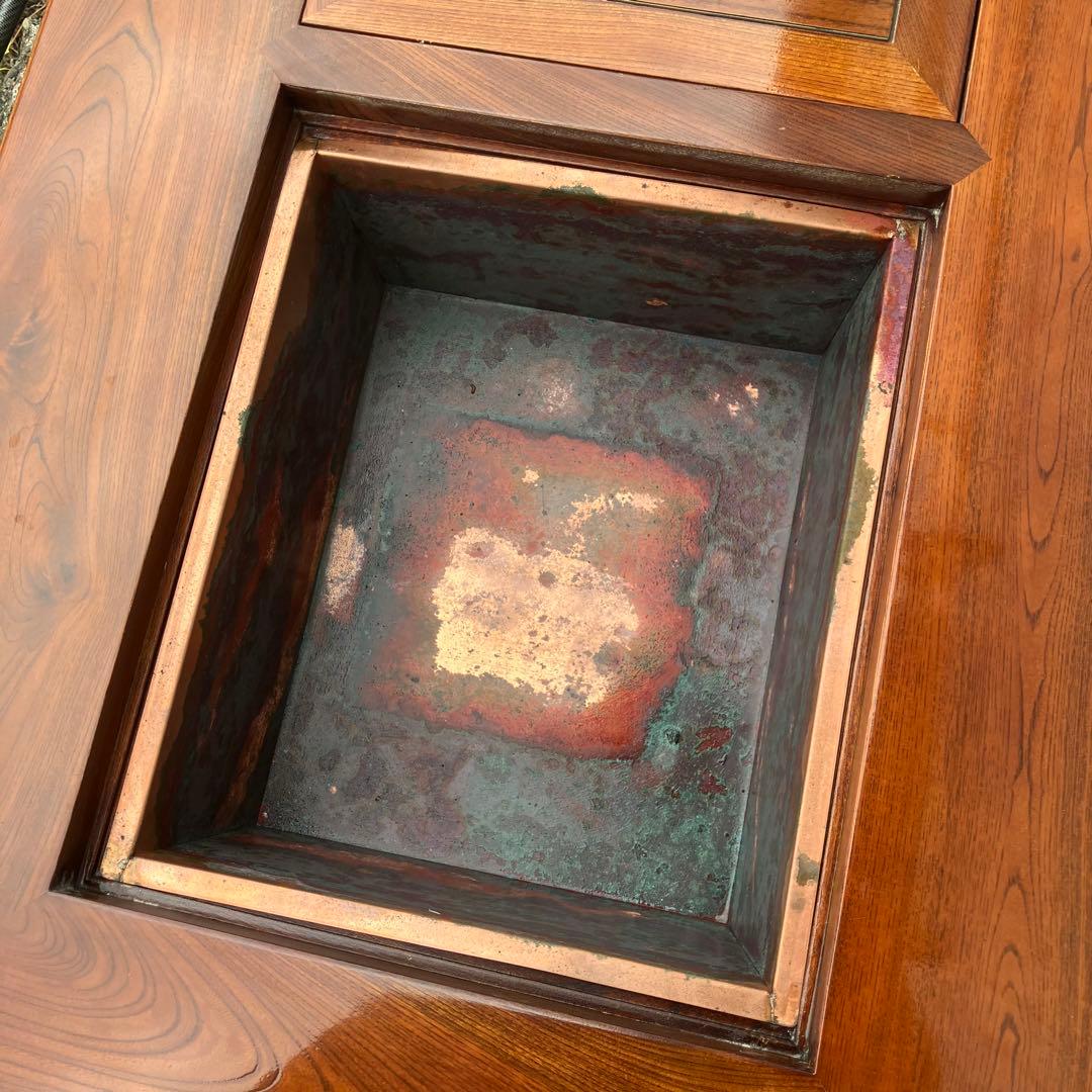 ★最終処分値下げ★欅？　囲炉裏テーブル　昭和レトロ 火鉢 古民家家具