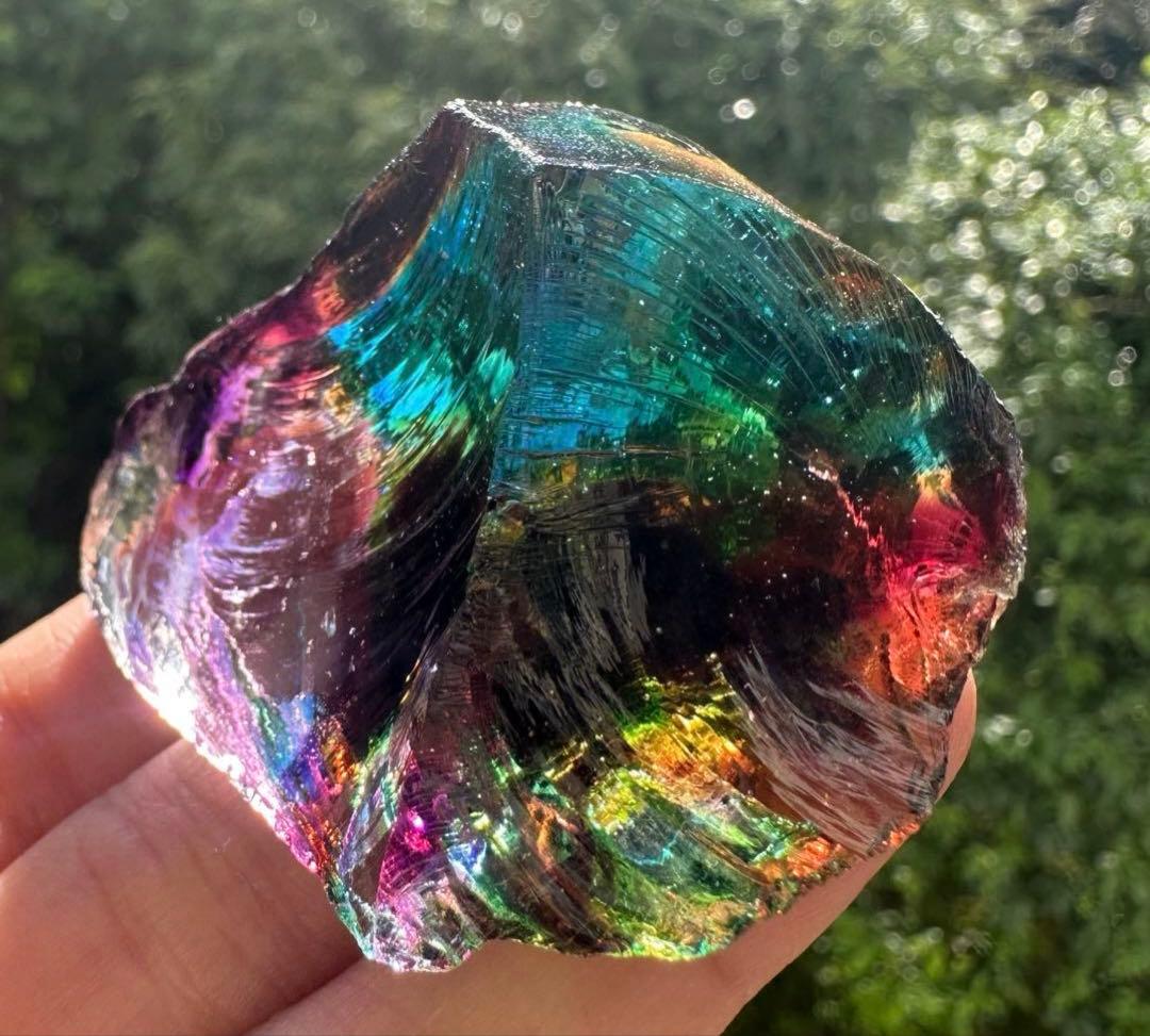 1点物レインボーアンダラクリスタル西ジャワ島マルチカラー高次元ヒーリング瞑想覚醒