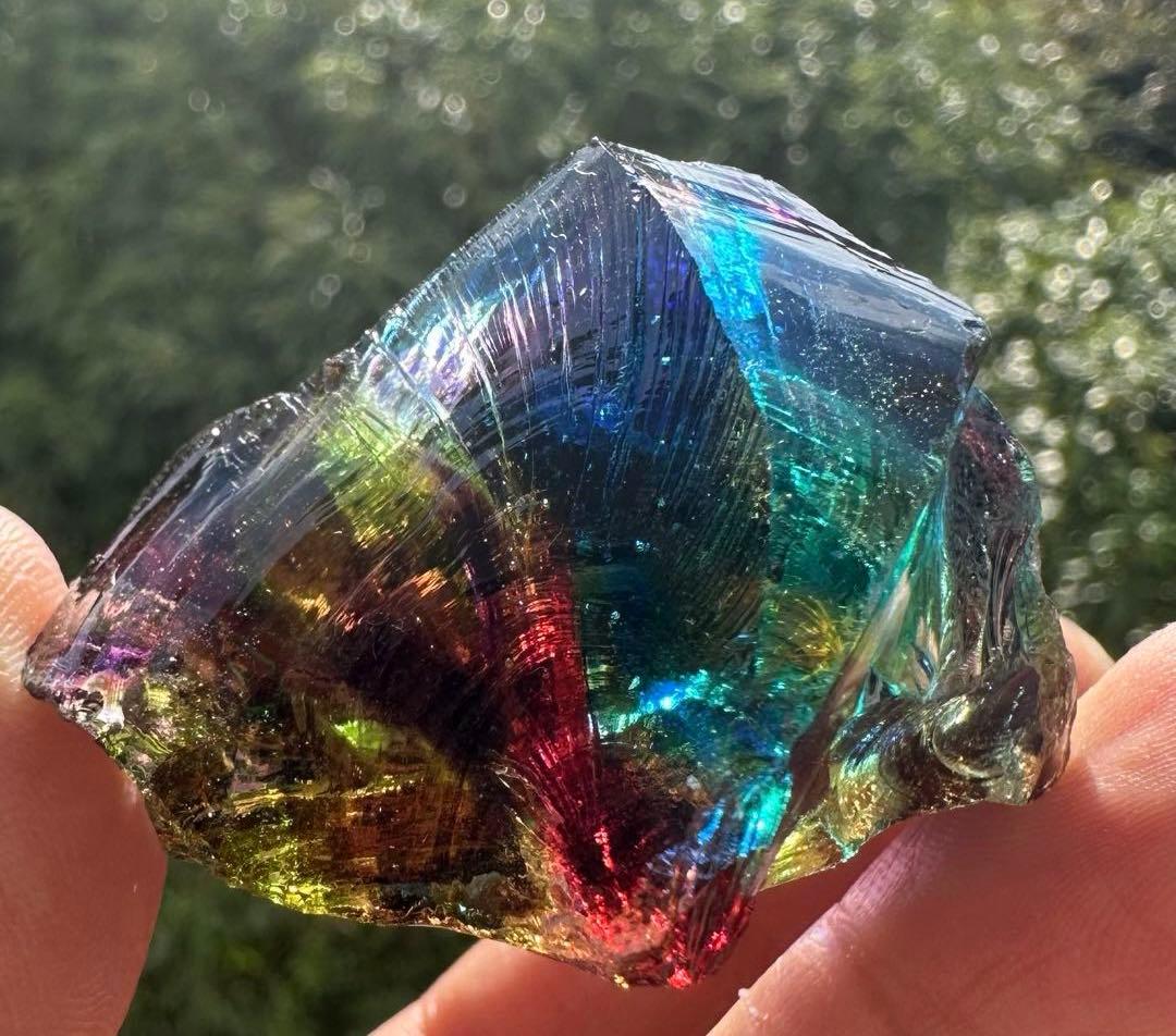 1点物レインボーアンダラクリスタル西ジャワ島マルチカラー高次元ヒーリング瞑想覚醒