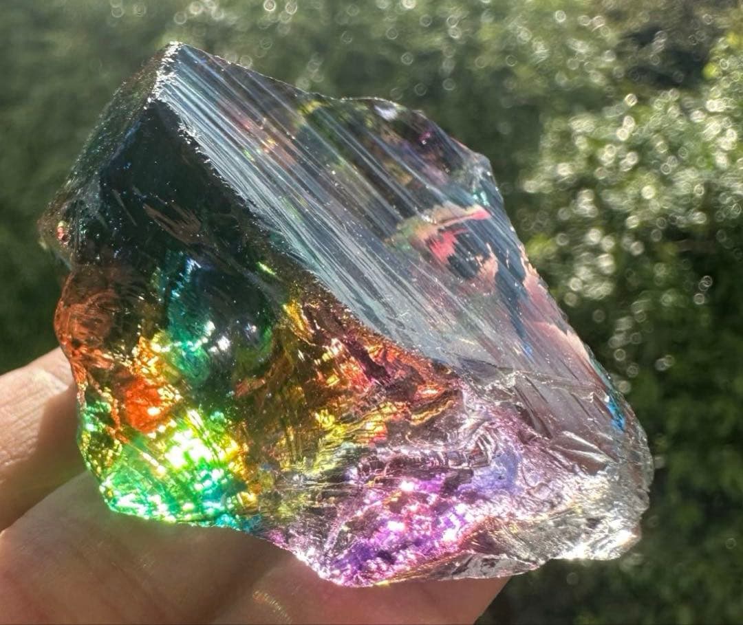 1点物レインボーアンダラクリスタル西ジャワ島マルチカラー高次元ヒーリング瞑想覚醒