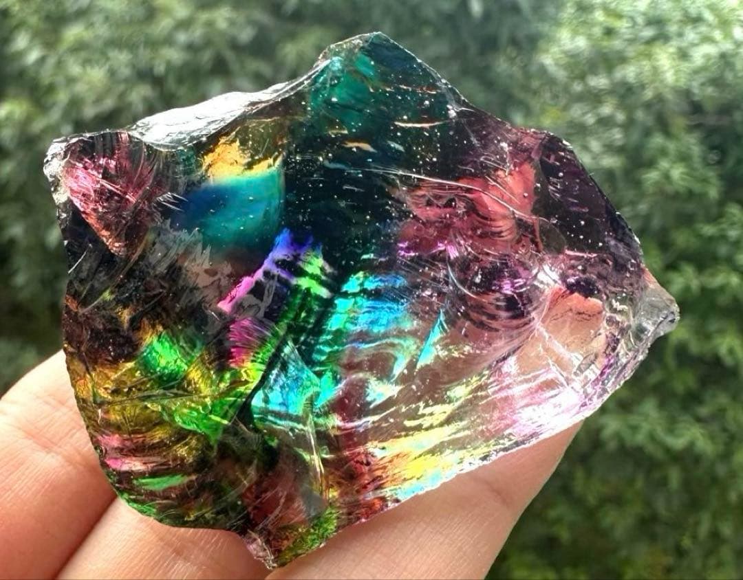 1点物レインボーアンダラクリスタル西ジャワ島マルチカラー高次元ヒーリング瞑想覚醒