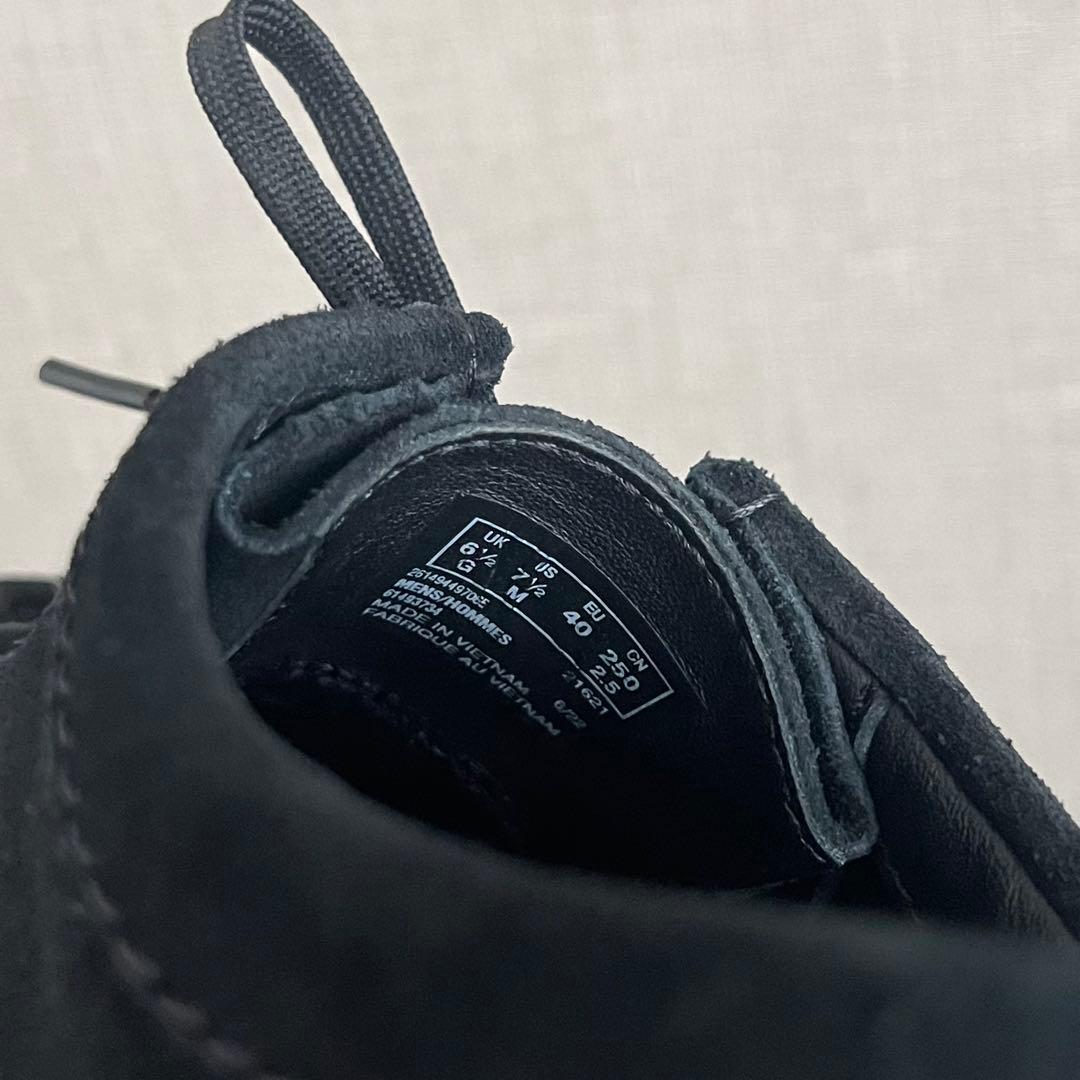 美品 Clarks クラークス WALLABEE GTX ブラック 25.0