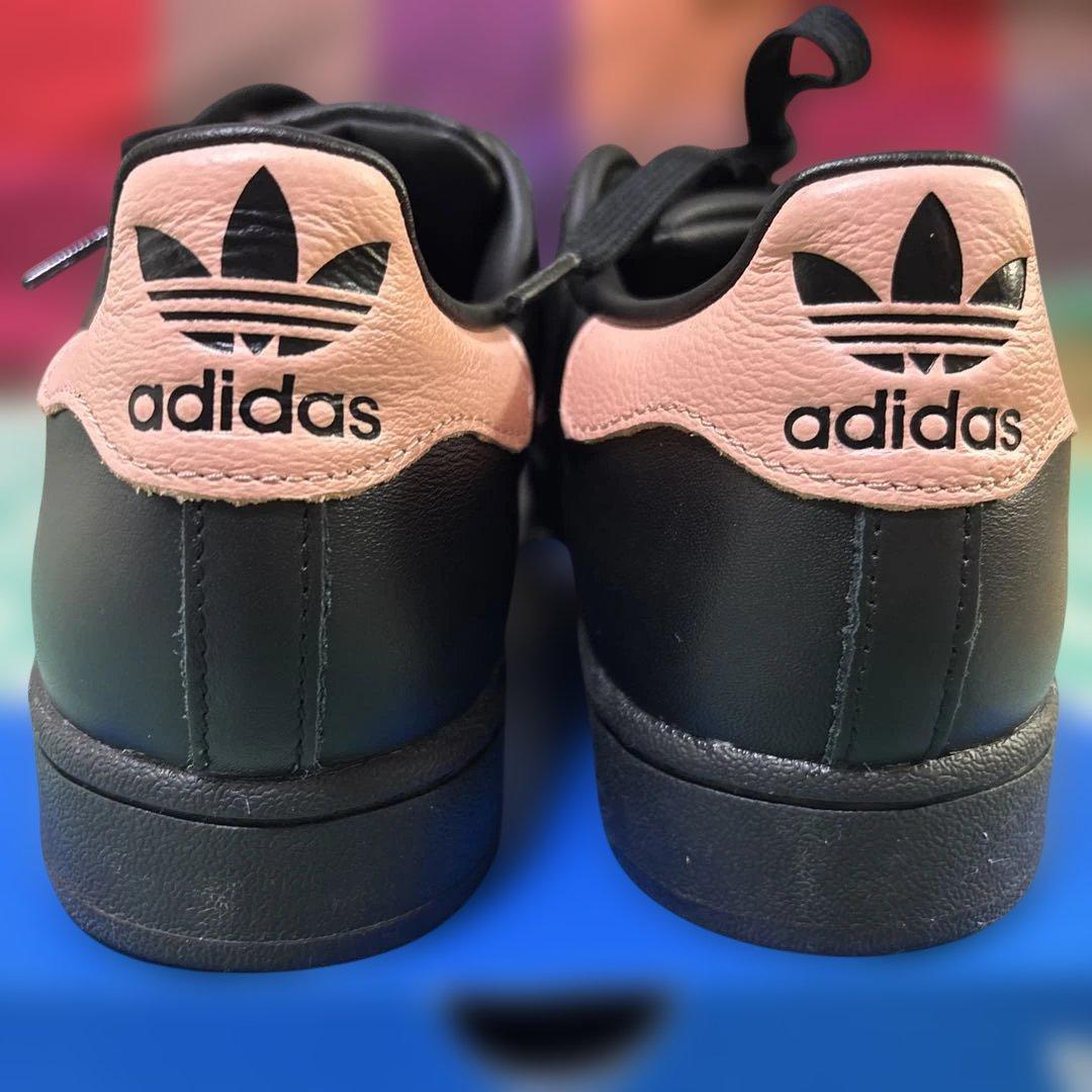 adidas SUPERSTAR ブラック/ピンク[可愛い美品]