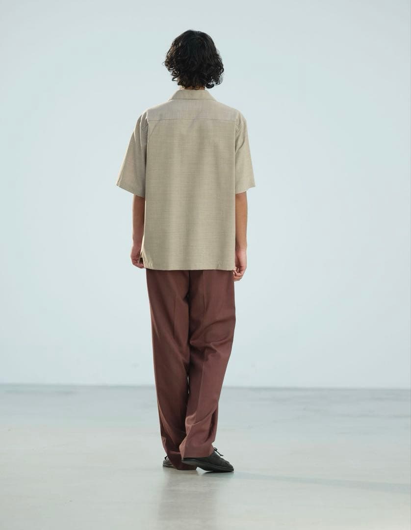 スーツ WOOL KID MOHAIR HOPSACK TWO-TUCK SLACKS