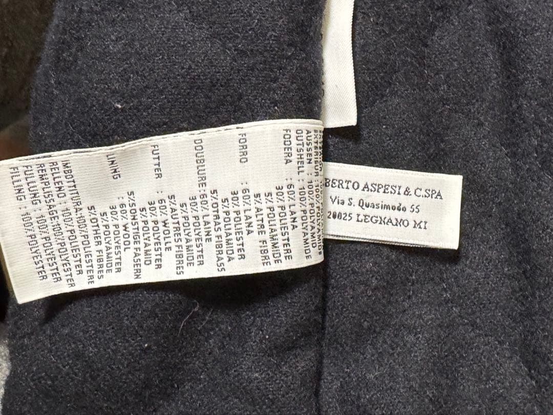 ASPESI M-65 ミニフィールドウールベント 中綿ウールライナージャケット