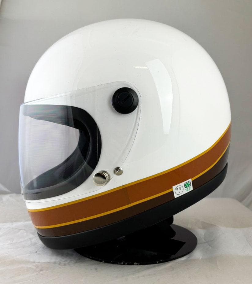 フルフェイスヘルメット ヘルメット 族ヘル ブラウン スモークシールド