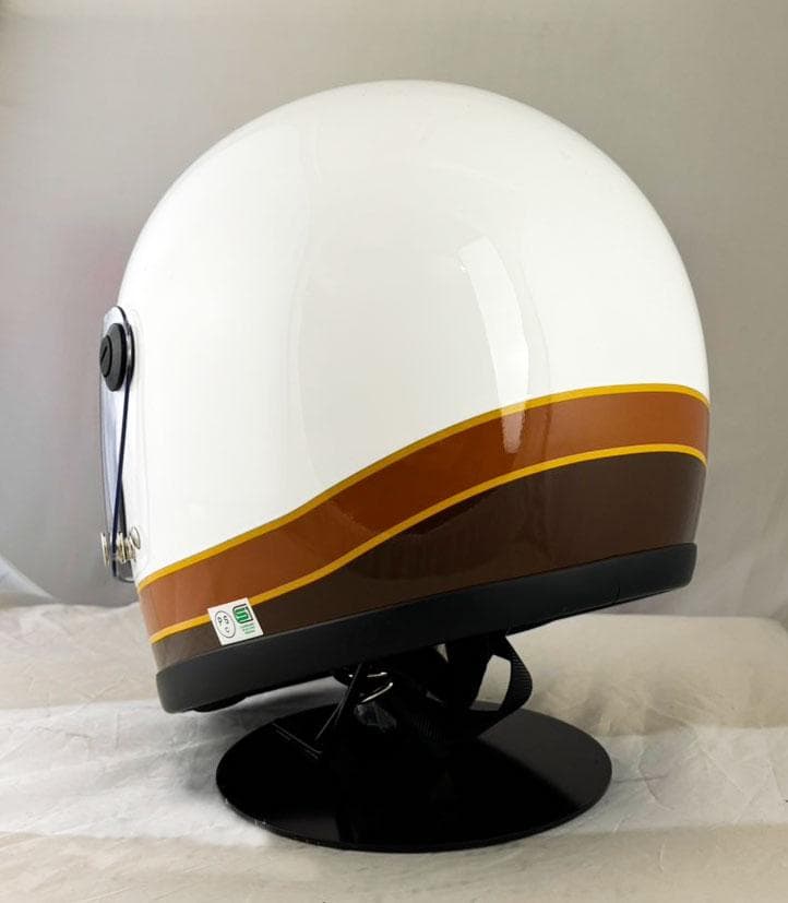 フルフェイスヘルメット ヘルメット 族ヘル ブラウン スモークシールド