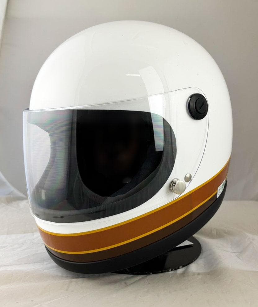 フルフェイスヘルメット ヘルメット 族ヘル ブラウン スモークシールド