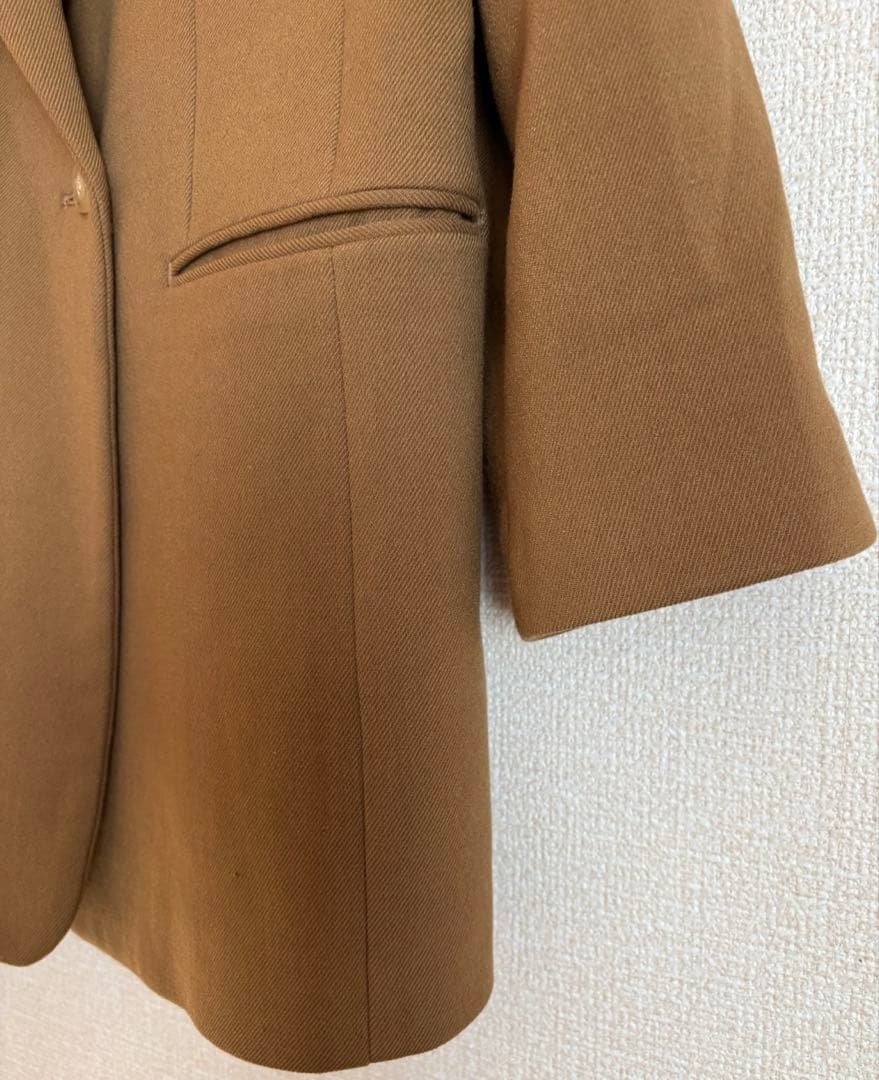 イエナ ウールイージージャケット テーラードジャケット ダブル　キャメル　38
