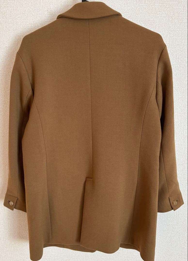 イエナ ウールイージージャケット テーラードジャケット ダブル　キャメル　38