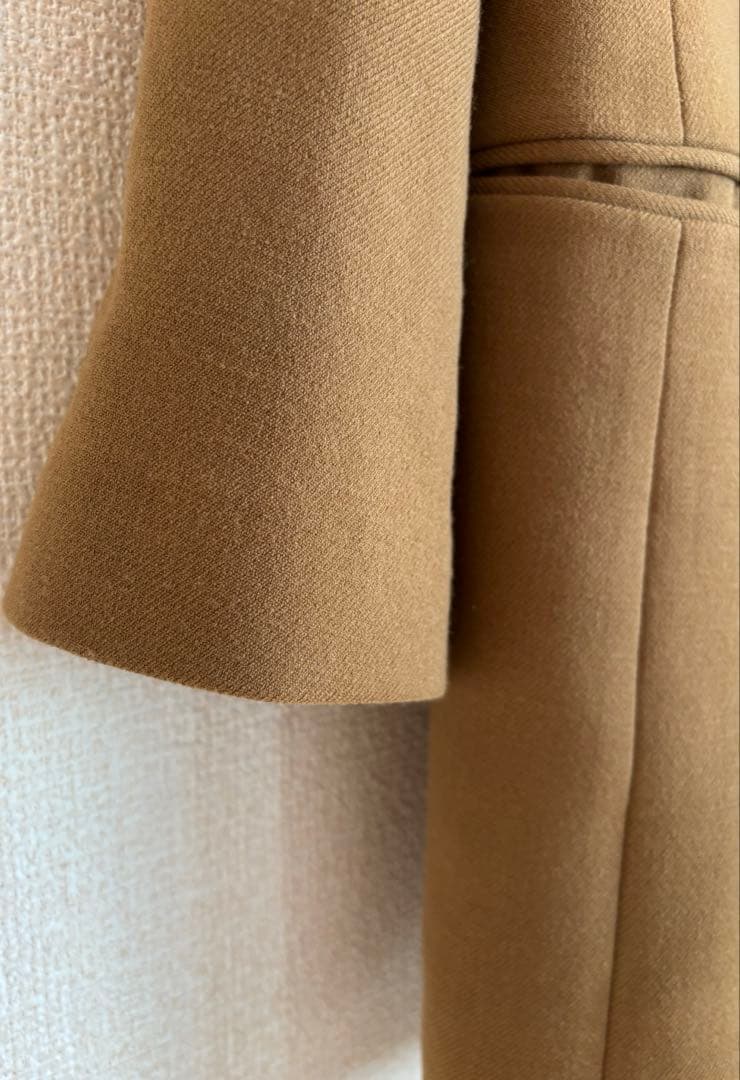 イエナ ウールイージージャケット テーラードジャケット ダブル　キャメル　38