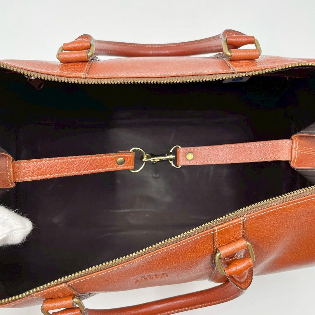 タケオキクチ ボストンバッグ オールレザー キャメル ブラウン 大容量