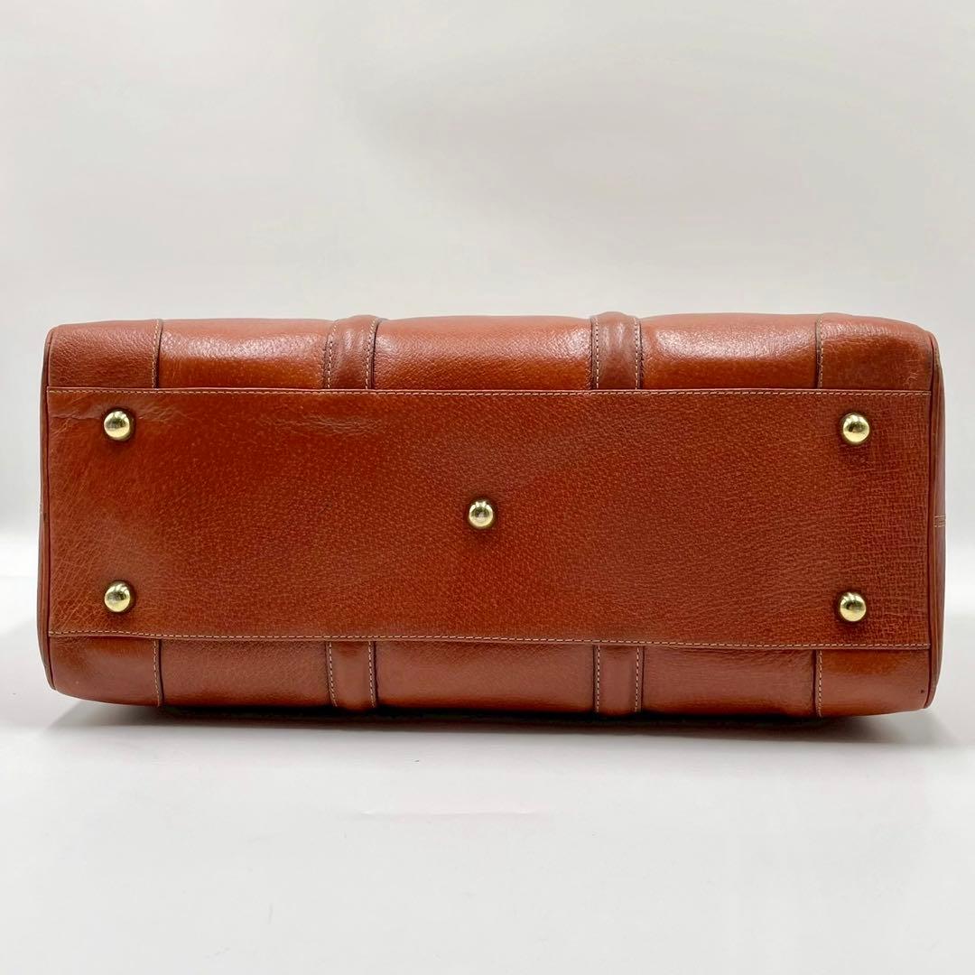 タケオキクチ ボストンバッグ オールレザー キャメル ブラウン 大容量