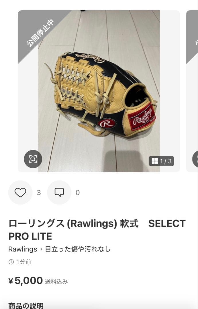 【ソフトバンク】ローリングス　グローブ　左右セット