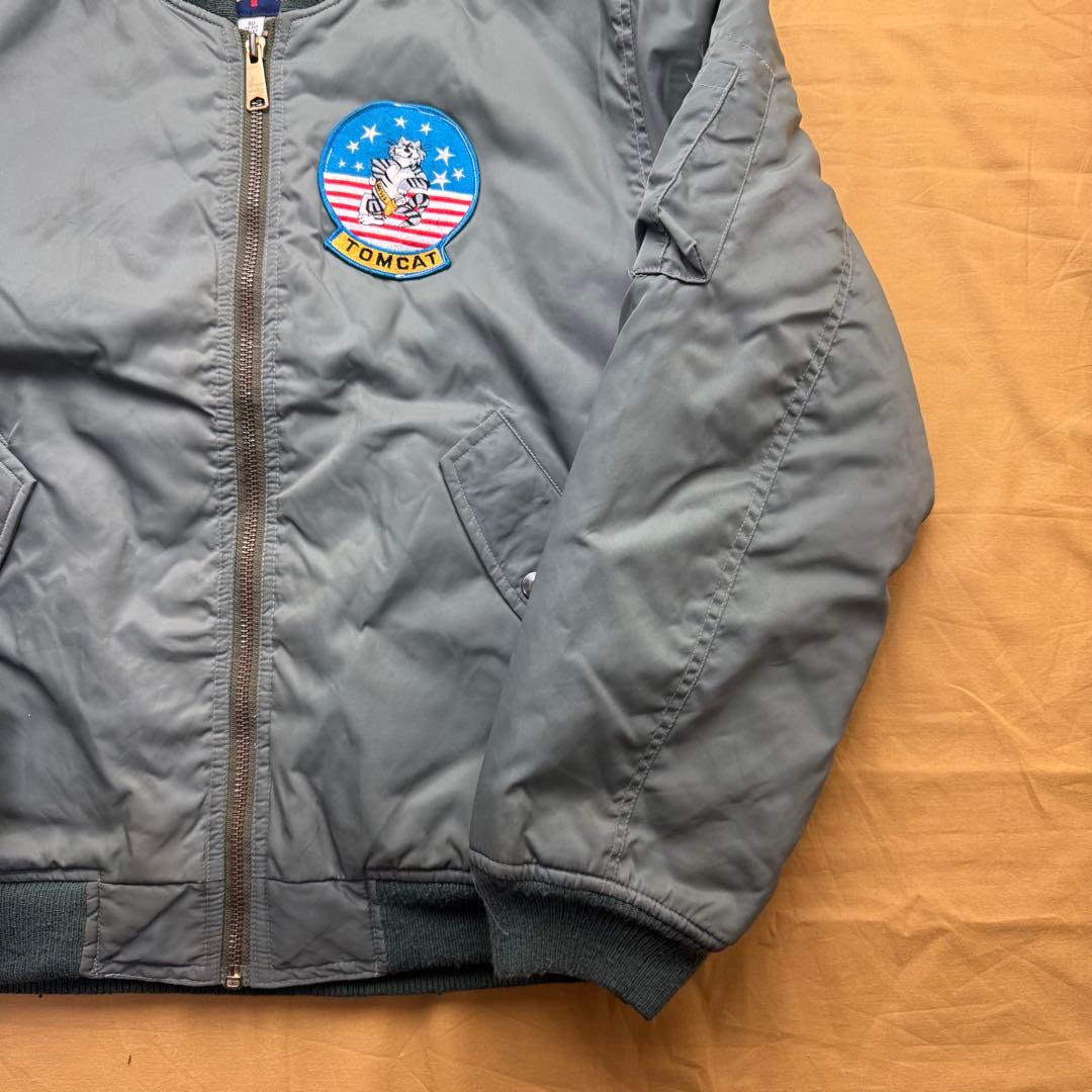 MA-1 MA1 フライトジャケット　グリーン　ワッペン　Tomcat