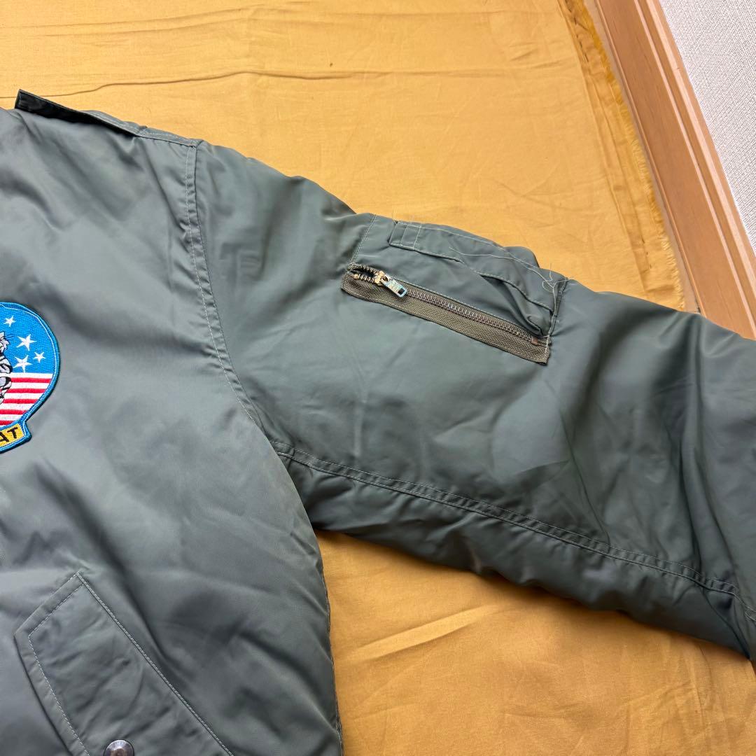 MA-1 MA1 フライトジャケット　グリーン　ワッペン　Tomcat