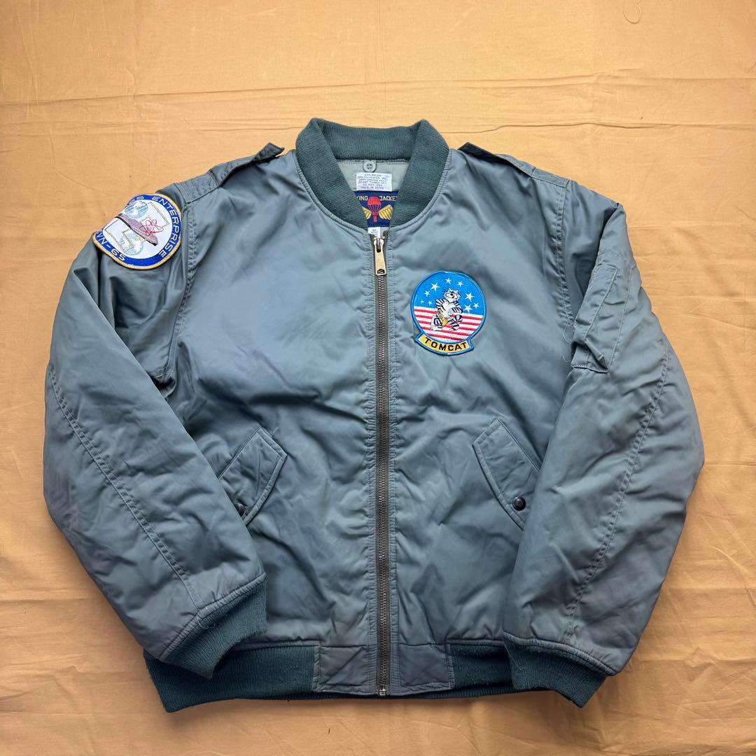 MA-1 MA1 フライトジャケット　グリーン　ワッペン　Tomcat